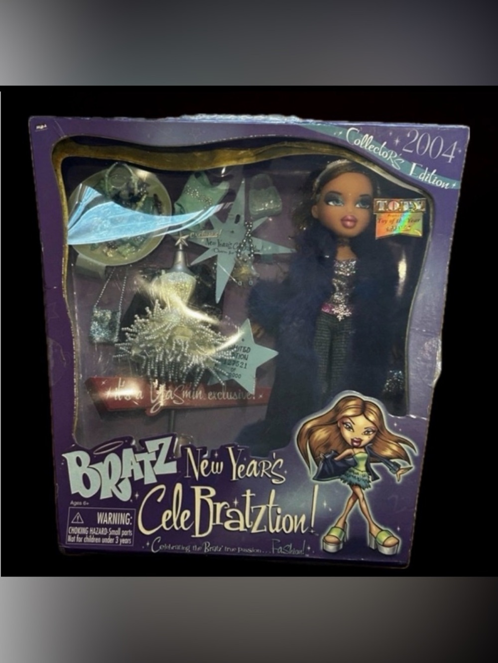 2004 Y2K Collectors Edition Yasmin Bratz New Years Celebratzion Fashion Doll Toy